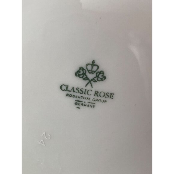 Classic Rose Rosenthal Germany Reticulated Bowl Pink Roses Gold Trim 7.5" - Picture 8 of 9